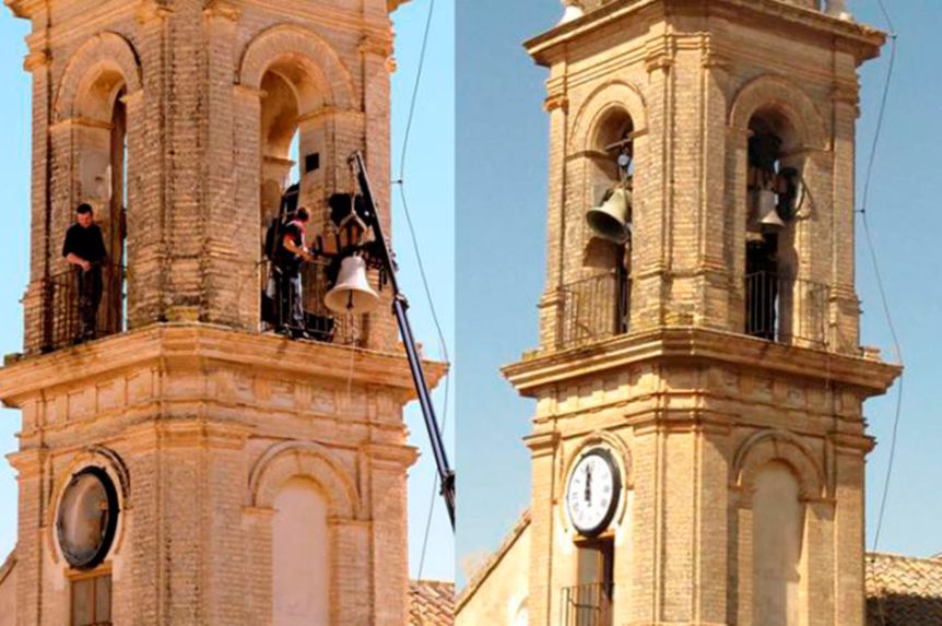 Un momento de la reparación.